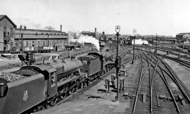 Crewe North Junction, with two Stanier 'Jubilees' on a Down Liverpool express